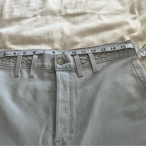Veronica Beard Grant Wide Leg Jeans Braided High Waist Size 31 Aspen Wash - Picture 14 of 16